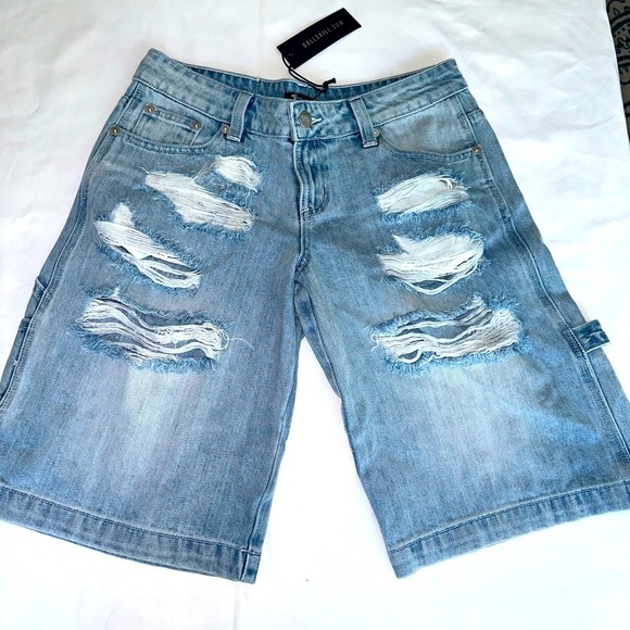 Dolls Kill Pants - Dolls KILL CARGO STYLE JEAN SHORTS